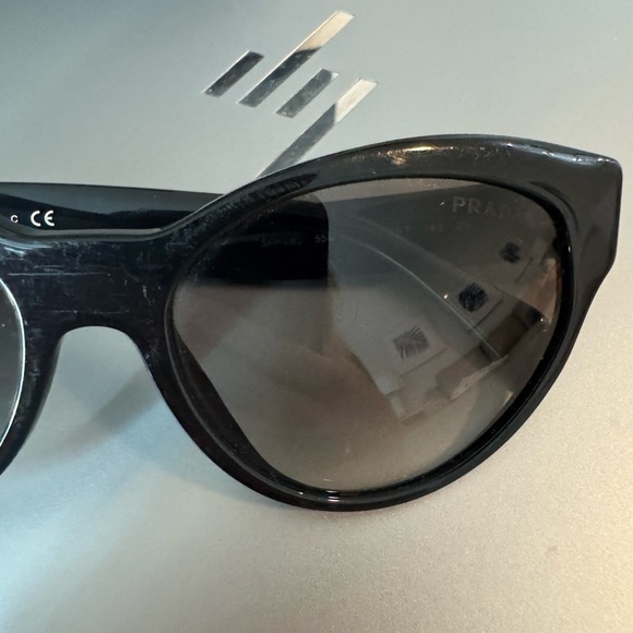 Prada Black Cat Eye Sunglasses SPR085, with case - Picture 13 of 14